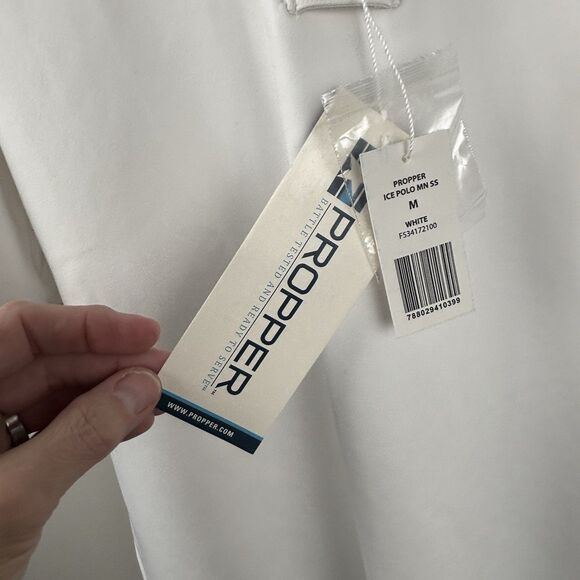 NWT Propper® I.C.E. Men Performance Polo Shirt White Medium SS Tactical Uniform - Picture 4 of 11